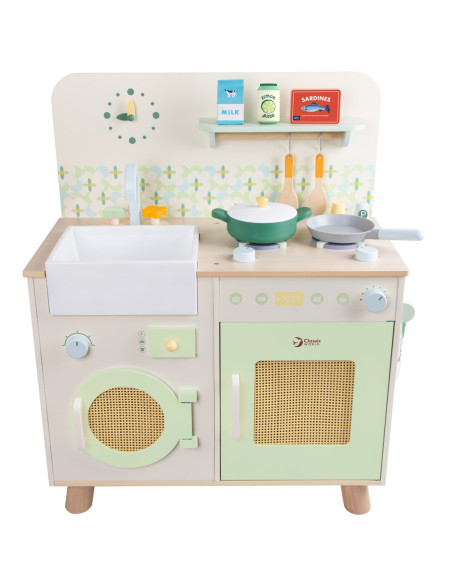 CLASSIC WORLD Drewniana Kuchnia z Pralką