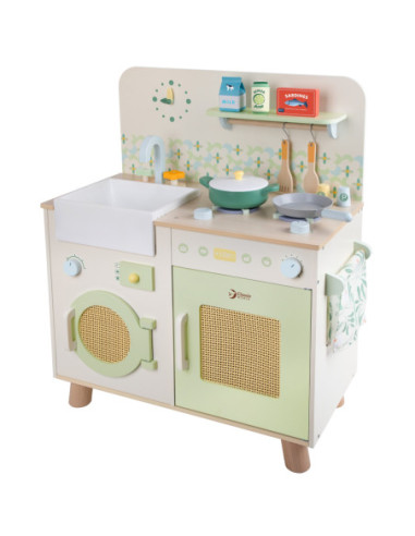 CLASSIC WORLD Drewniana Kuchnia z Pralką