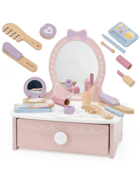 Viga Drewniana Toaletka z Akcesoriami  Kącik Małej Księżniczki