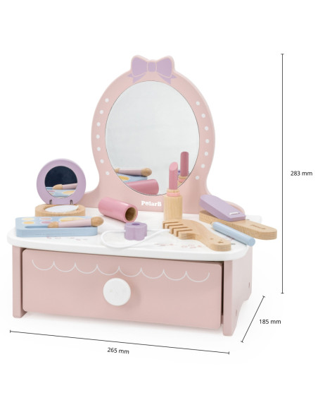 Viga Drewniana Toaletka z Akcesoriami  Kącik Małej Księżniczki