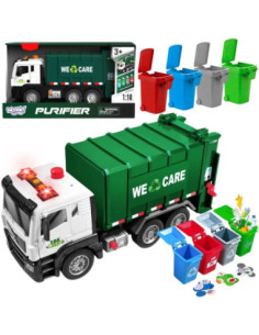 WOOPIE Śmieciarka Ciężarówka Segregacja Śmieci - skala 1:10