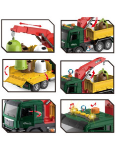 WOOPIE Ciężarówka Śmieciarka z Dźwigiem Segregacja Śmieci - skala 1:10 2