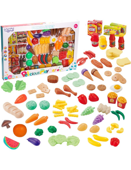 WOOPIE Zestaw do Kuchni Sklepu Warzywa Owoce 120el.