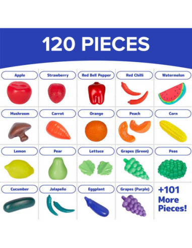 WOOPIE Zestaw do Kuchni Sklepu Warzywa Owoce 120el.