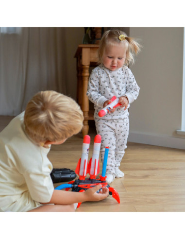 WOOPIE Wyrzutnia Rakiet Piankowych 6 szt.