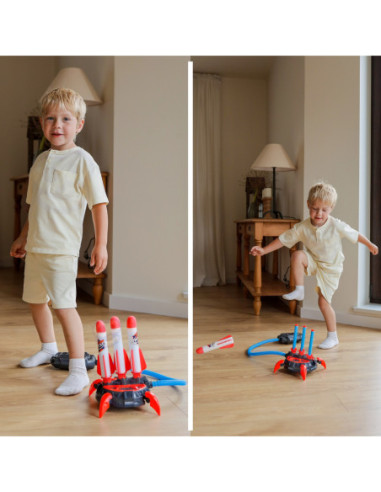 WOOPIE Wyrzutnia Rakiet Piankowych 6 szt.