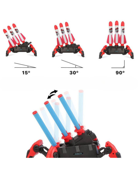 WOOPIE Wyrzutnia Rakiet Piankowych 6 szt.