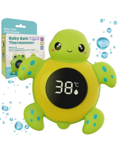 WOOPIE Termometr do Kąpieli 2w1 Mierzenia Temperatury Wody i Pomieszczenia Żółwik