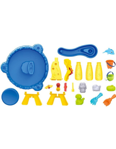 WOOPIE Stolik Wodny XL z Krzesełkiem 2w1 Piaskownica Delfinek 12el.