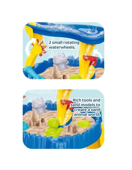WOOPIE Stolik Wodny XL z Krzesełkiem 2w1 Piaskownica Delfinek 12el.