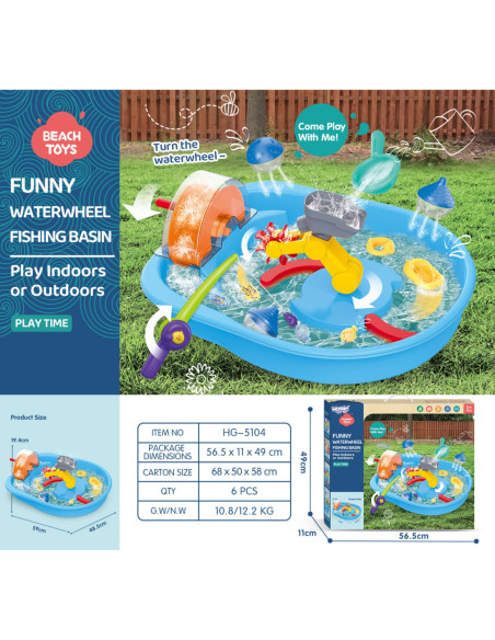 WOOPIE Tor Wodny 2w1 Gra Łowienie Rybek 14el.