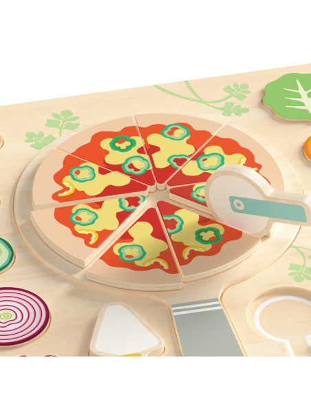CLASSIC WORLD Drewniana Układanka Robienie Pizzy 22 el.