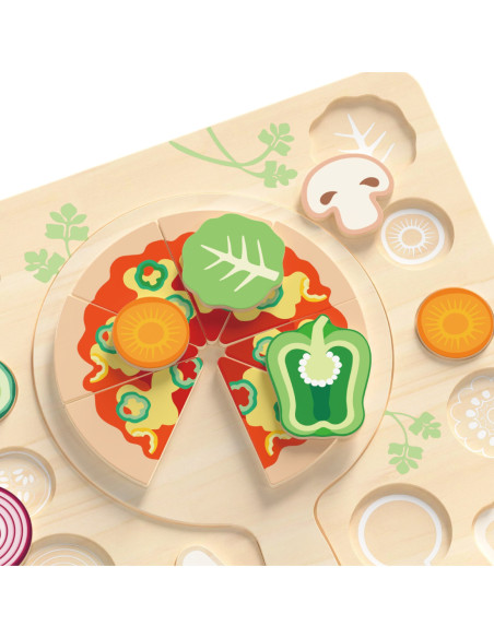 CLASSIC WORLD Drewniana Układanka Robienie Pizzy 22 el.