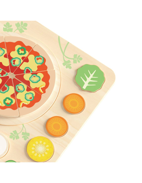 CLASSIC WORLD Drewniana Układanka Robienie Pizzy 22 el.