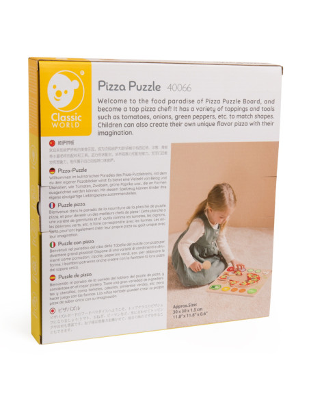 CLASSIC WORLD Drewniana Układanka Robienie Pizzy 22 el.