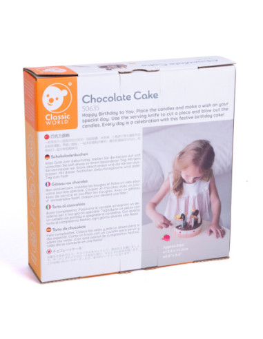 CLASSIC WORLD Drewniany Tort Urodzinowy 19el.