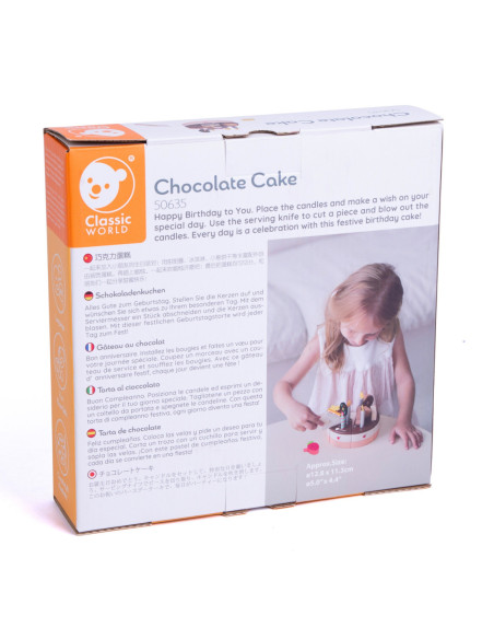 CLASSIC WORLD Drewniany Tort Urodzinowy 19el.