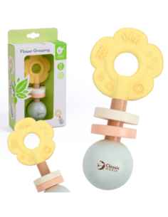 CLASSIC WORLD Drewniana Kwiecista Grzechotka