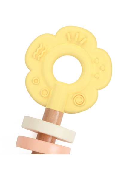 CLASSIC WORLD Drewniana Kwiecista Grzechotka