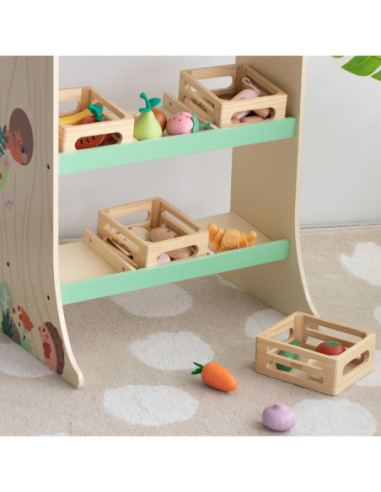 CLASSIC WORLD Drewniany Koszyk z Owocami