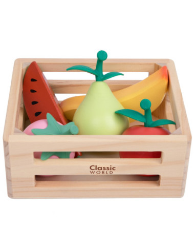 CLASSIC WORLD Drewniany Koszyk z Owocami
