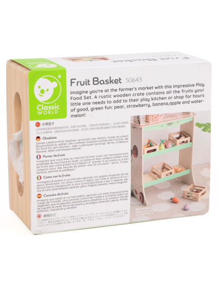 CLASSIC WORLD Drewniany Koszyk z Owocami