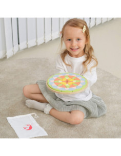 CLASSIC WORLD Drewniane Kolorowe Klocki Mandala Kwiecista Układanka 2