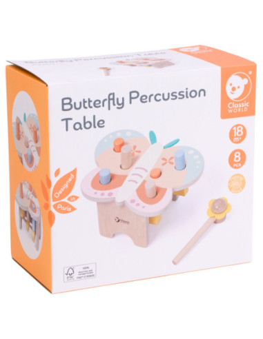 CLASSIC WORLD Stolik Perkusyjny w Kształcie Motyla