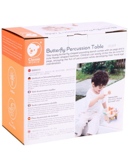 CLASSIC WORLD Stolik Perkusyjny w Kształcie Motyla