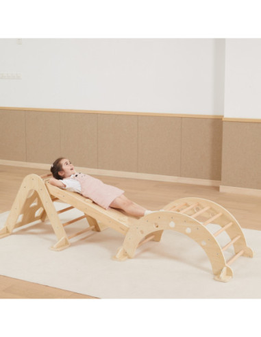 VIGA Drewniana Zjeżdżalnia Prosta Ścianka Wspinaczkowa