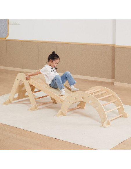 VIGA Drewniana Zjeżdżalnia Prosta Ścianka Wspinaczkowa