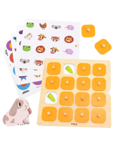 Viga Memory Gra Pamięciowa Zgadnij Obrazki 10 Kart Montessori