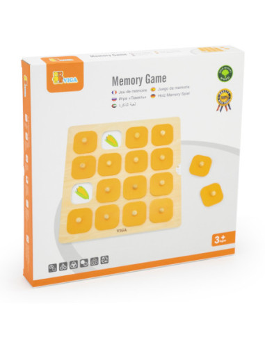 Viga Memory Gra Pamięciowa Zgadnij Obrazki 10 Kart Montessori