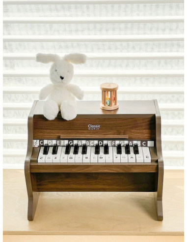 CLASSIC WORLD Drewniane Pianino + Książeczka do nauki
