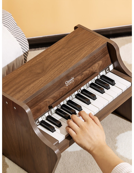CLASSIC WORLD Drewniane Pianino + Książeczka do nauki