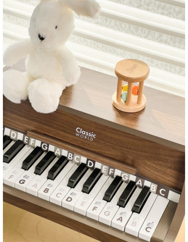 CLASSIC WORLD Drewniane Pianino + Książeczka do nauki