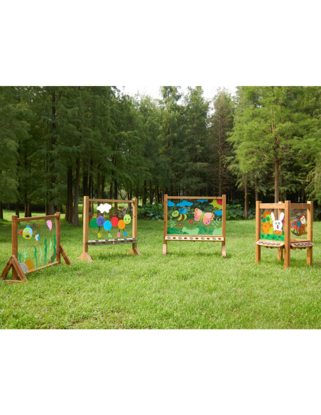 MASTERKIDZ 4 Stronna Tablica Przezroczysta Akrylowa Do Malowania + Kubeczki