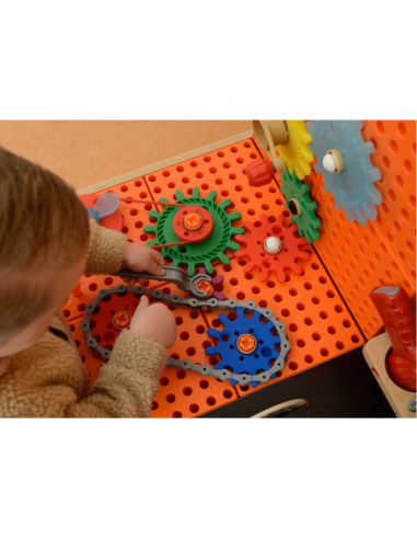 MASTERKIDZ Drewniany Warsztat XXL Montessori STEM z Narzędziami + Akcesoria