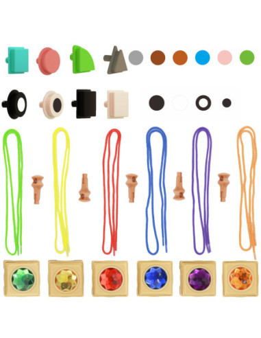 MASTERKIDZ Drewniana Tablica STEM Wolnostojąca XXL w Kształcie Domu + Akcesoria