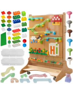 MASTERKIDZ Freestanding Wooden STEM Board + Accessories