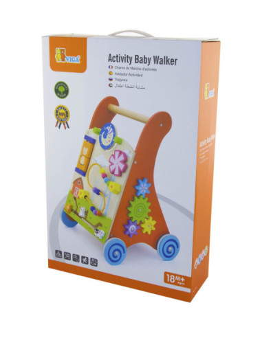 Pchacz panel edukacyjny Drewniany czerwony Viga Toys Montessori