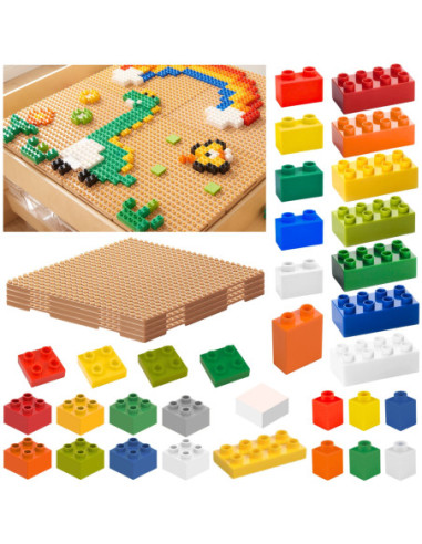 MASTERKIDZ Zestaw Klocków Konstrukcyjnych STEM 563 el. z Nakładkami na Panel 4 szt.