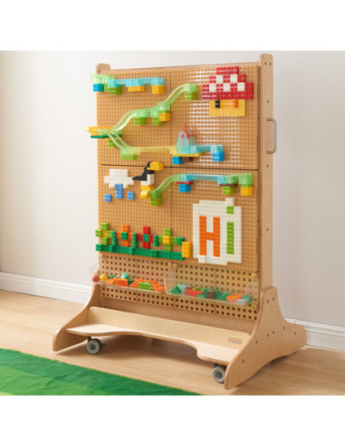 MASTERKIDZ Zestaw Klocków Konstrukcyjnych STEM 563 el. z Nakładkami na Panel 4 szt.