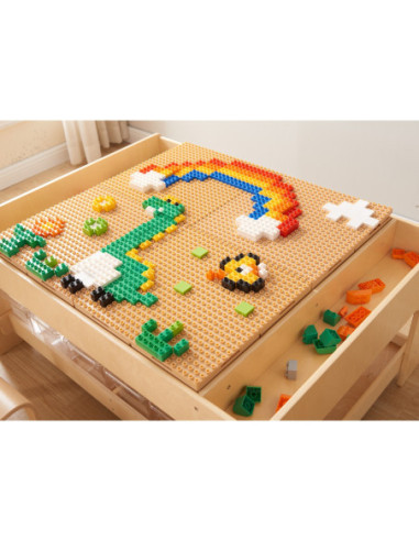 MASTERKIDZ Zestaw Klocków Konstrukcyjnych STEM 563 el. z Nakładkami na Panel 4 szt.