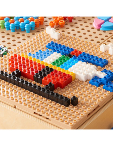 MASTERKIDZ Zestaw Klocków Konstrukcyjnych STEM 135 el. z Nakładką na Panel 1 szt.