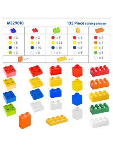 MASTERKIDZ Zestaw Klocków Konstrukcyjnych STEM 135 el. z Nakładką na Panel 1 szt.