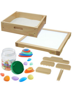 MASTERKIDZ Sensory Frame - LED Panel + Sand Play Accessories Set