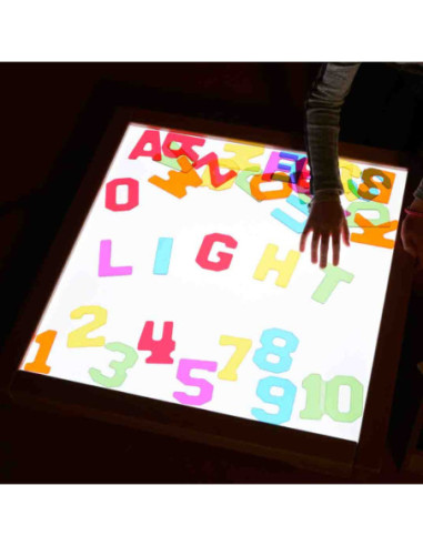 MASTERKIDZ Rama Sensoryczna - Panel LED + Przezroczysta Taca Do Malowania