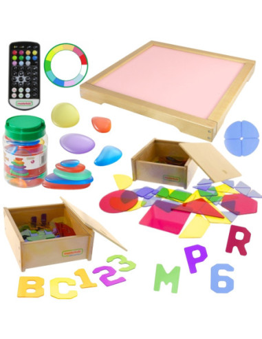 MASTERKIDZ Panel Świetlny LED Zmiana Kolorów Pilotem + Zestaw Akcesoriów