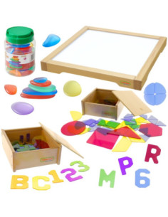 MASTERKIDZ LED Sensory Box Panel + Accessories Set